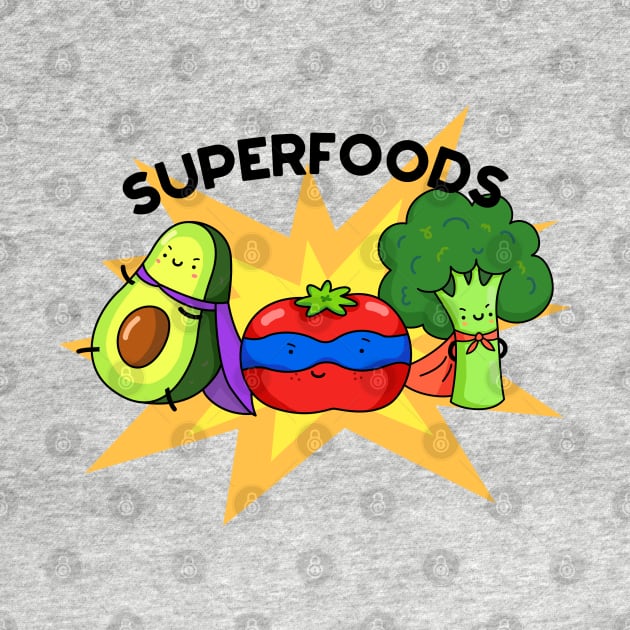 Superfoods Cute Food Veggie Pun by punnybone